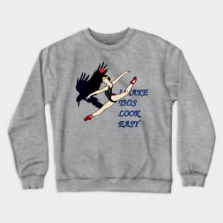 Black Crow and Ballerina Crewneck Sweatshirt